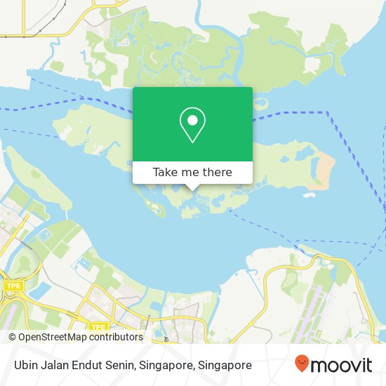 Ubin Jalan Endut Senin, Singapore map