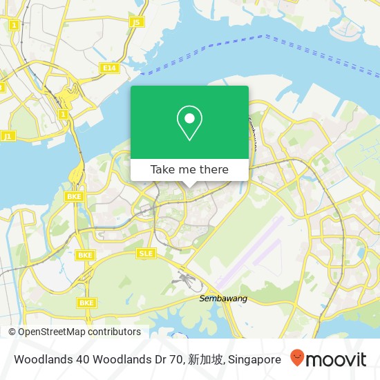 Woodlands 40 Woodlands Dr 70, 新加坡地图