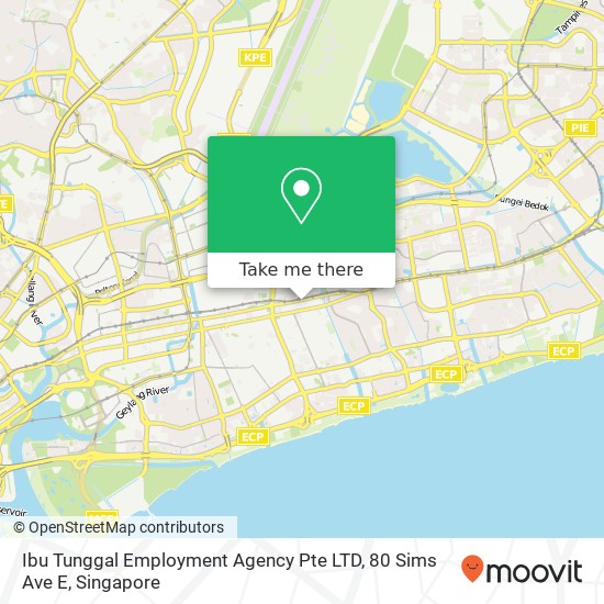 Ibu Tunggal Employment Agency Pte LTD, 80 Sims Ave E地图