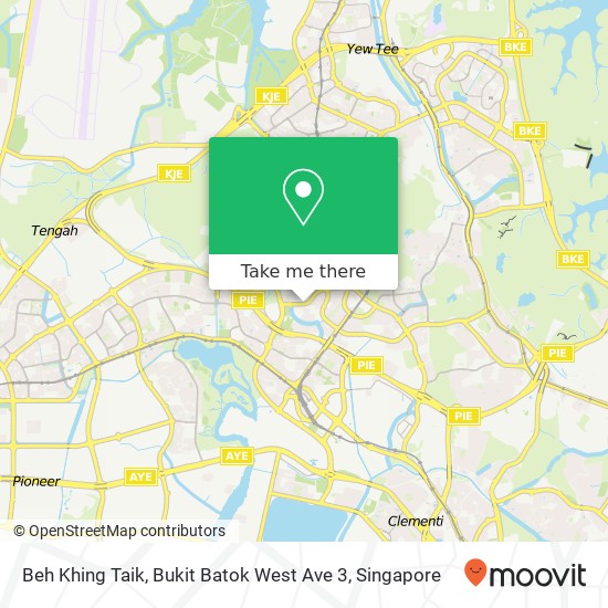 Beh Khing Taik, Bukit Batok West Ave 3 map