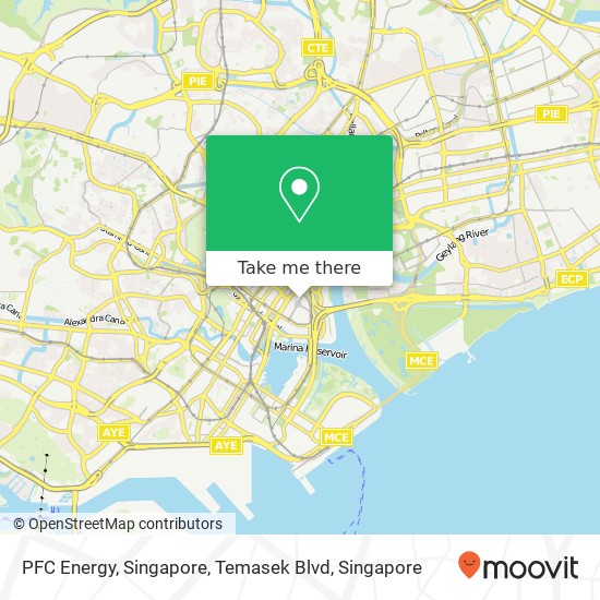 PFC Energy, Singapore, Temasek Blvd map