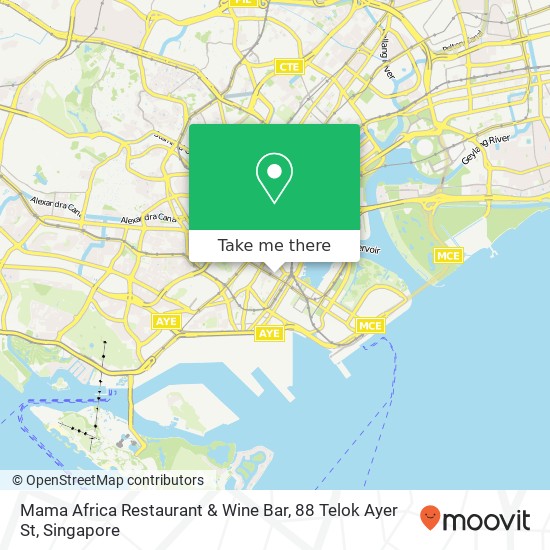 Mama Africa Restaurant & Wine Bar, 88 Telok Ayer St map