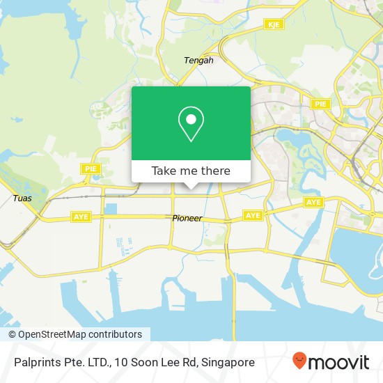 Palprints Pte. LTD., 10 Soon Lee Rd地图