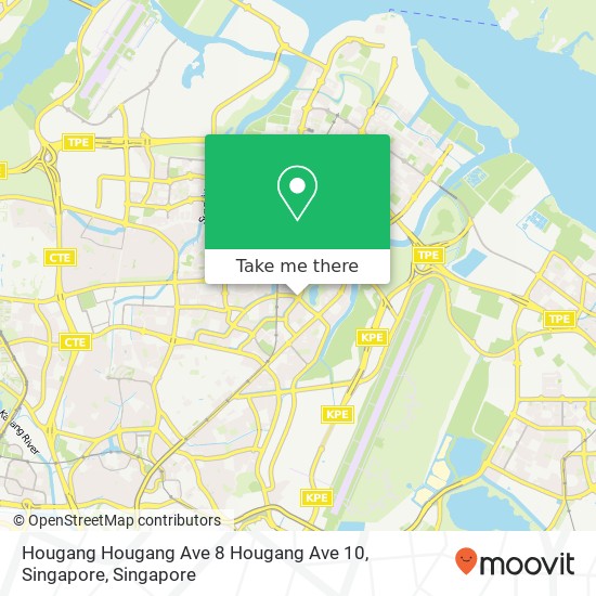 Hougang Hougang Ave 8 Hougang Ave 10, Singapore map