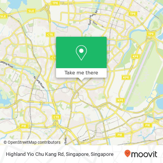 Highland Yio Chu Kang Rd, Singapore map