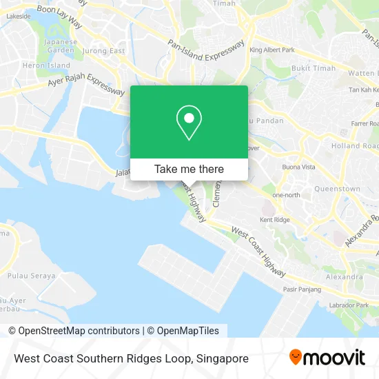 West Coast Southern Ridges Loop map