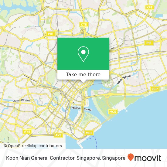 Koon Nian General Contractor, Singapore map