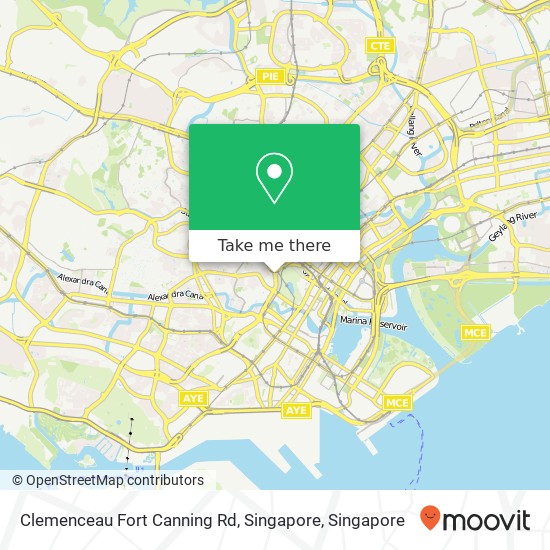 Clemenceau Fort Canning Rd, Singapore map