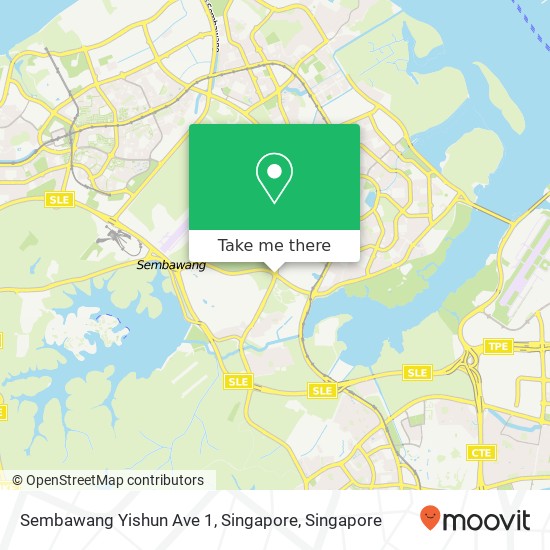 Sembawang Yishun Ave 1, Singapore map