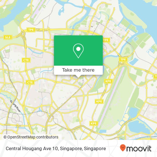 Central Hougang Ave 10, Singapore map