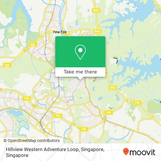 Hillview Western Adventure Loop, Singapore map