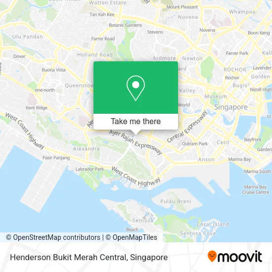 Henderson Bukit Merah Central map