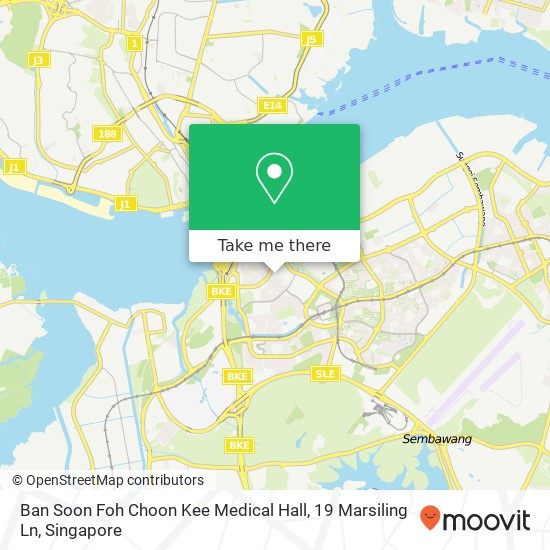 Ban Soon Foh Choon Kee Medical Hall, 19 Marsiling Ln地图