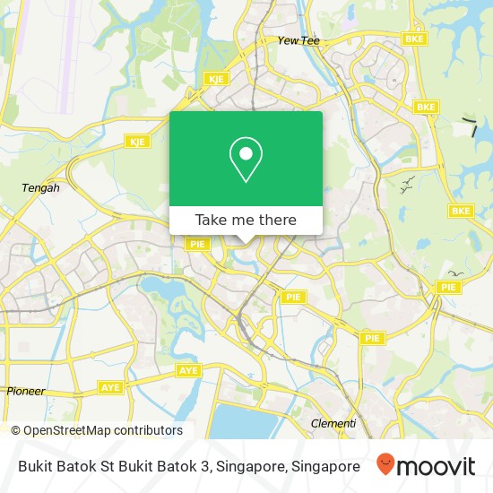 Bukit Batok St Bukit Batok 3, Singapore map