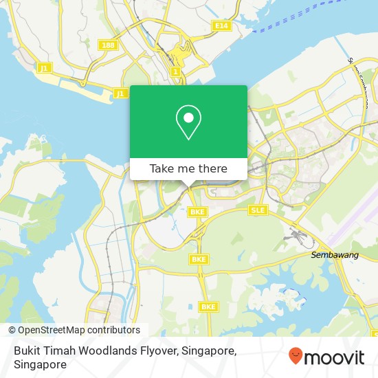 Bukit Timah Woodlands Flyover, Singapore map