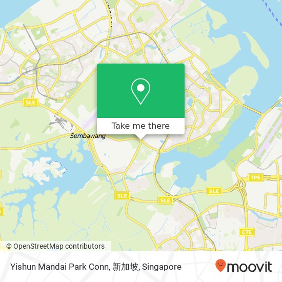 Yishun Mandai Park Conn, 新加坡地图