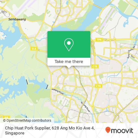 Chip Huat Pork Supplier, 628 Ang Mo Kio Ave 4地图