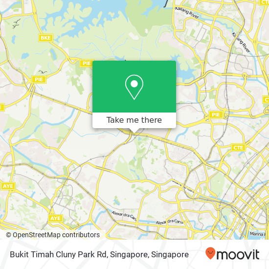 Bukit Timah Cluny Park Rd, Singapore map