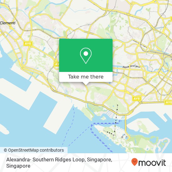 Alexandra- Southern Ridges Loop, Singapore map