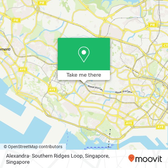 Alexandra- Southern Ridges Loop, Singapore map