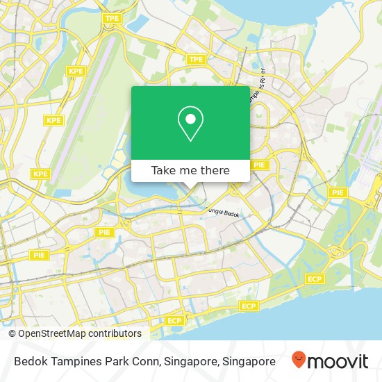 Bedok Tampines Park Conn, Singapore map