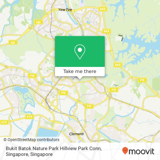 Bukit Batok Nature Park Hillview Park Conn, Singapore map