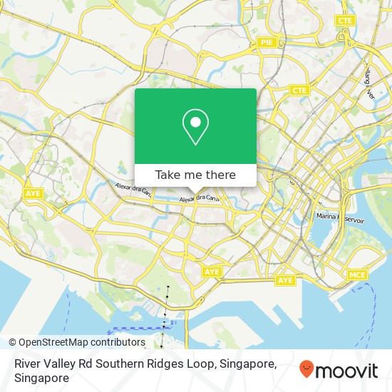 River Valley Rd Southern Ridges Loop, Singapore map