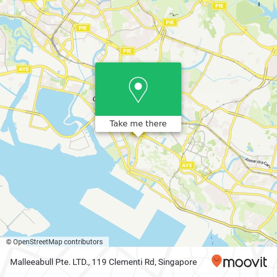 Malleeabull Pte. LTD., 119 Clementi Rd地图