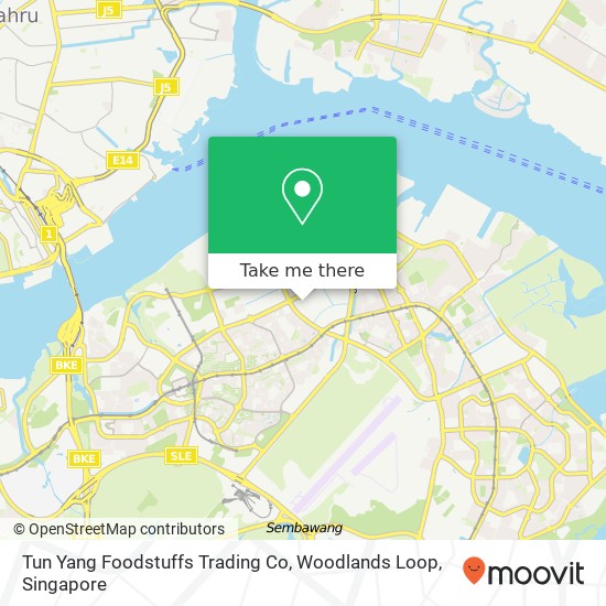 Tun Yang Foodstuffs Trading Co, Woodlands Loop map