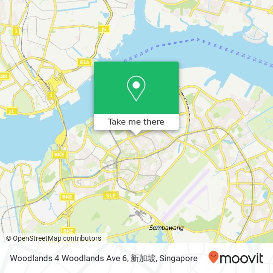 Woodlands 4 Woodlands Ave 6, 新加坡地图