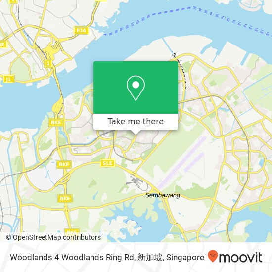 Woodlands 4 Woodlands Ring Rd, 新加坡 map