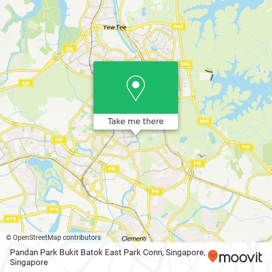 Pandan Park Bukit Batok East Park Conn, Singapore map