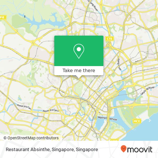 Restaurant Absinthe, Singapore map