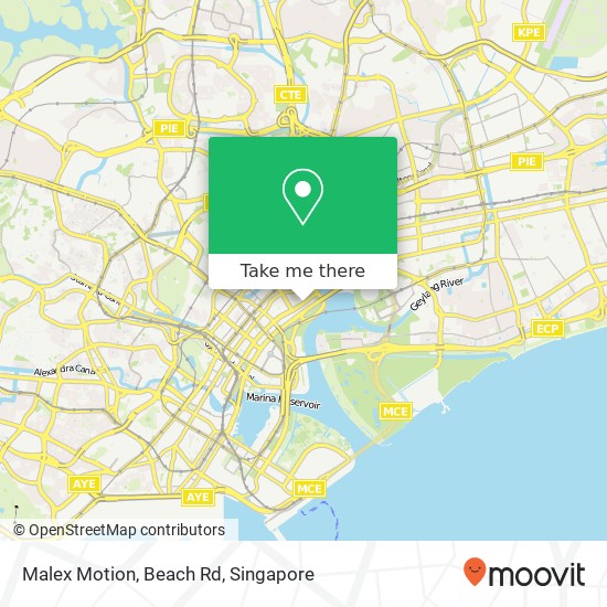 Malex Motion, Beach Rd map
