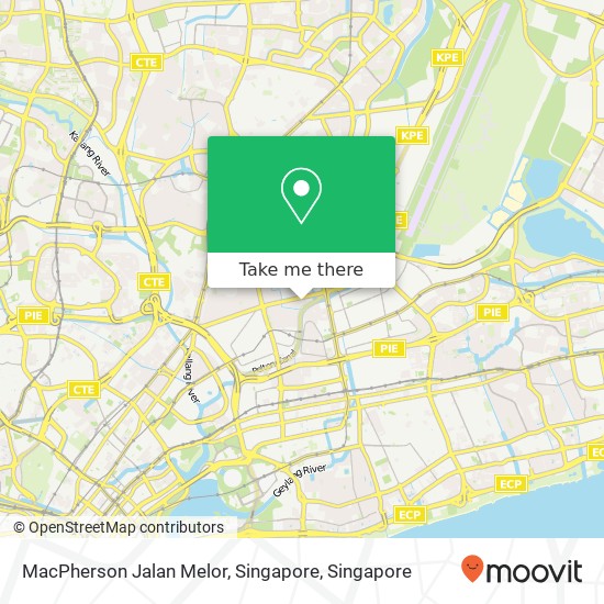 MacPherson Jalan Melor, Singapore map