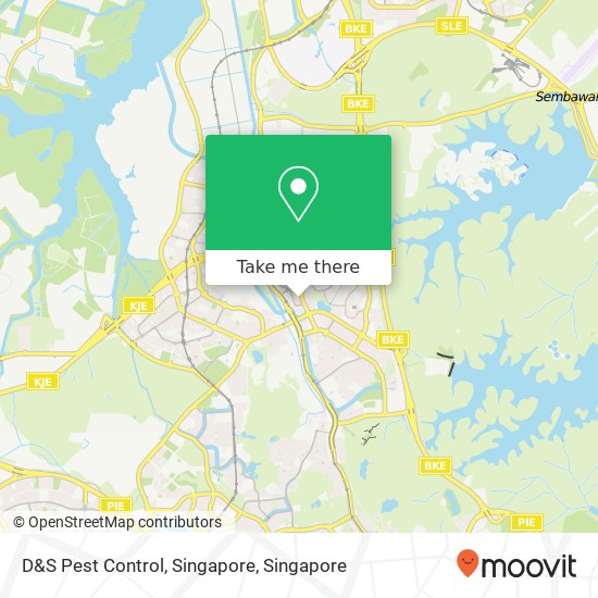D&S Pest Control, Singapore map