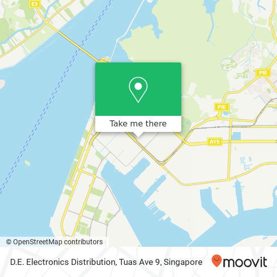 D.E. Electronics Distribution, Tuas Ave 9 map