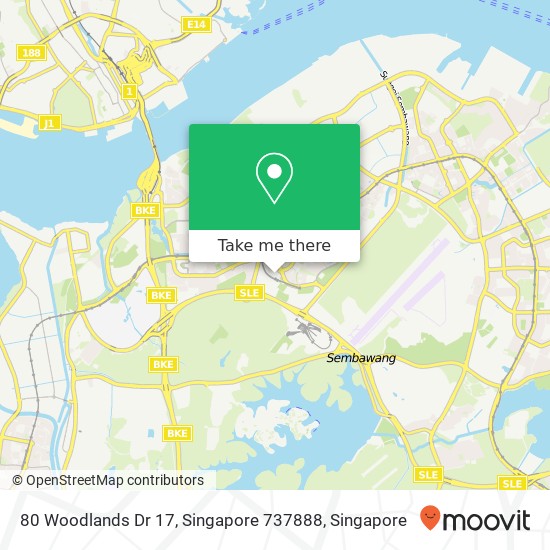 80 Woodlands Dr 17, Singapore 737888地图