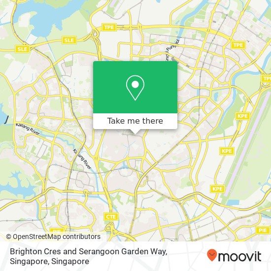 Brighton Cres and Serangoon Garden Way, Singapore map