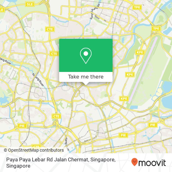 Paya Paya Lebar Rd Jalan Chermat, Singapore map