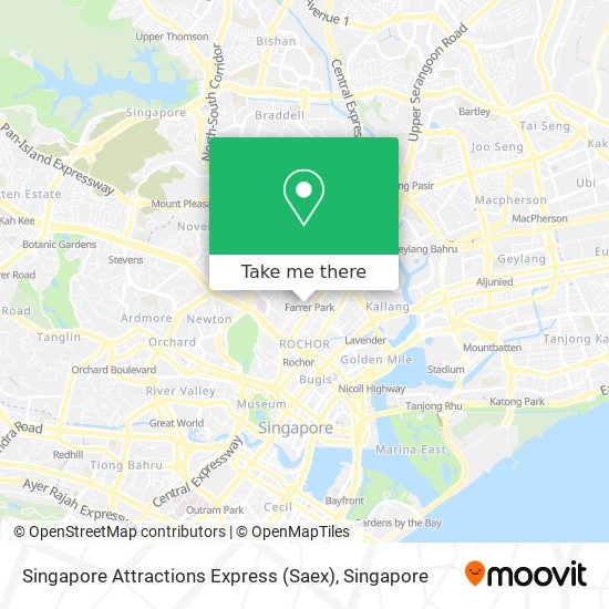 Singapore Attractions Express (Saex) map