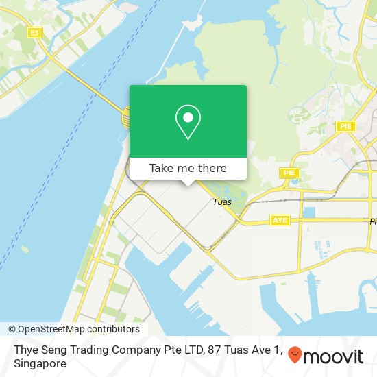 Thye Seng Trading Company Pte LTD, 87 Tuas Ave 1地图