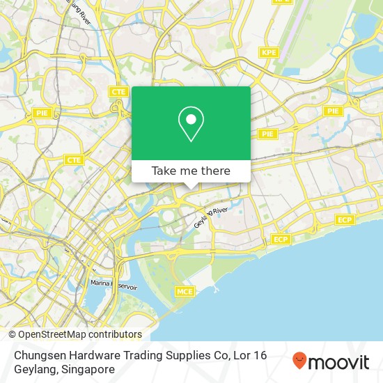 Chungsen Hardware Trading Supplies Co, Lor 16 Geylang map