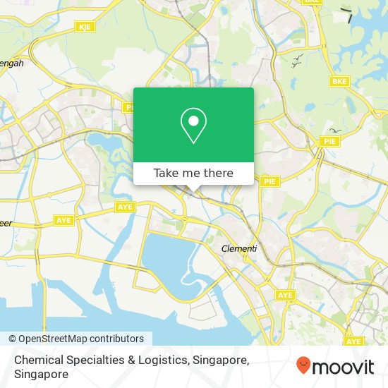 Chemical Specialties & Logistics, Singapore map