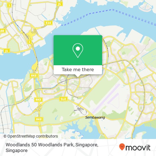 Woodlands 50 Woodlands Park, Singapore map