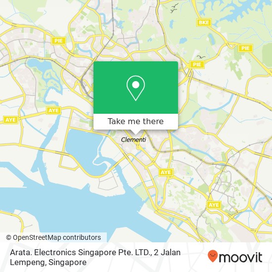 Arata. Electronics Singapore Pte. LTD., 2 Jalan Lempeng map