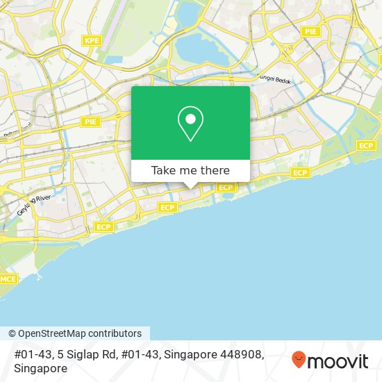 #01-43, 5 Siglap Rd, #01-43, Singapore 448908地图