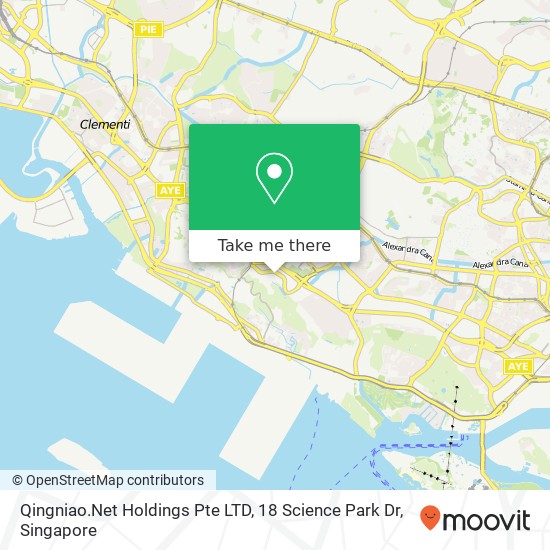 Qingniao.Net Holdings Pte LTD, 18 Science Park Dr map