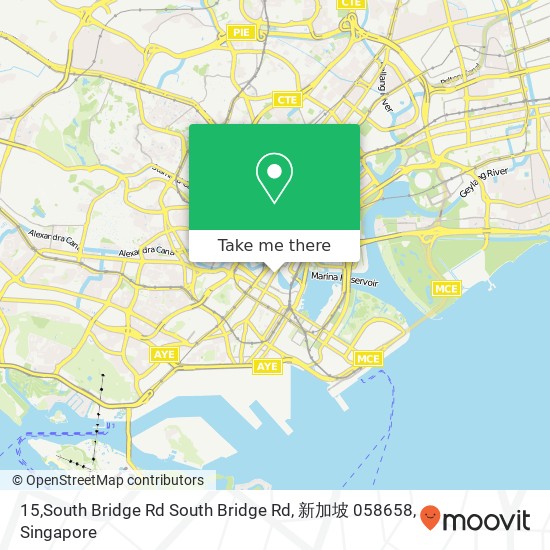 15,South Bridge Rd South Bridge Rd, 新加坡 058658地图