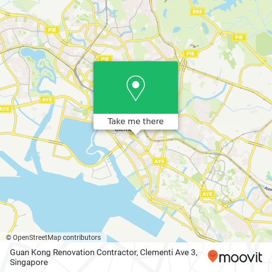 Guan Kong Renovation Contractor, Clementi Ave 3 map